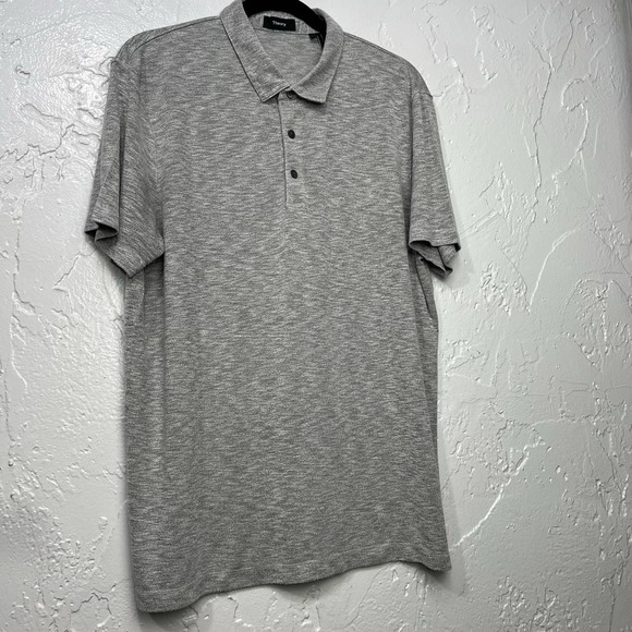 Theory Men's Gray Polo Modal Casual Size XL - Picture 2 of 8
